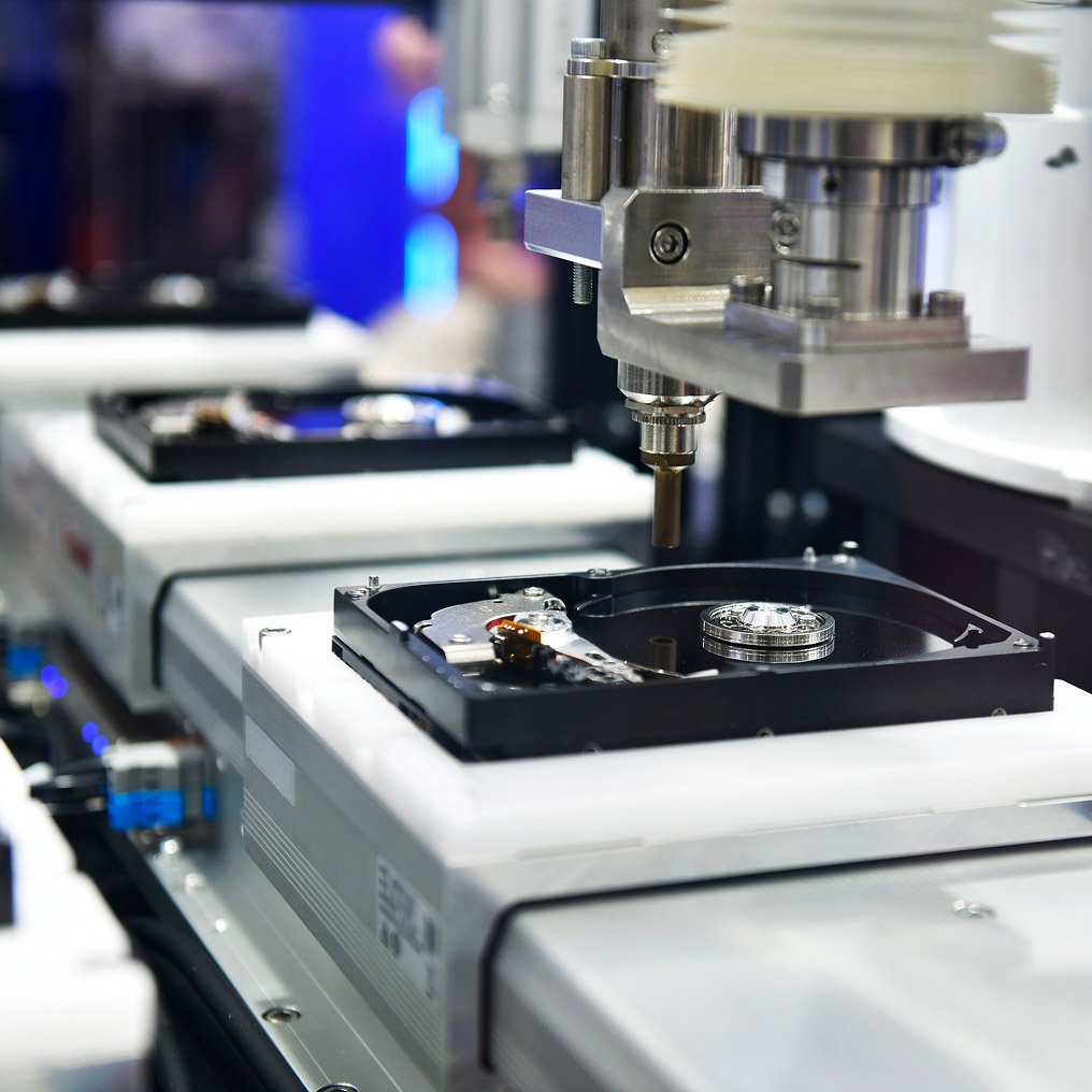 Machinery and hard drive components