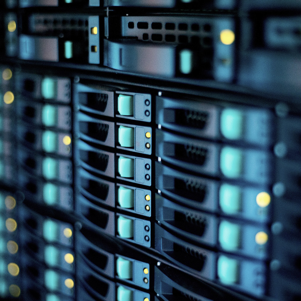 Close-up image of server hardware